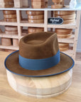 WHIPPET FEDORA | 100X NUTRIA | BROWN SUGAR COLOR | SIZE 59, US 7 3/8