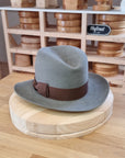 LEIFUR Adventure FEDORA | RABBIT DELUXE WESTERN FELT | GRANITE COLOR | SIZE 58, US 7 1/4