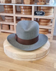 LEIFUR Adventure FEDORA | RABBIT DELUXE WESTERN FELT | GRANITE COLOR | SIZE 58, US 7 1/4