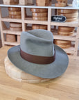 LEIFUR Adventure FEDORA | RABBIT DELUXE WESTERN FELT | GRANITE COLOR | SIZE 58, US 7 1/4