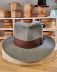 LEIFUR Adventure FEDORA | RABBIT DELUXE WESTERN FELT | GRANITE COLOR | SIZE 58, US 7 1/4