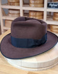 WHIPPET FEDORA | 50X BEAVER | DARK BROWN RUST  COLOR | SIZE 58, US 7 1/4