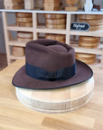 WHIPPET FEDORA | 50X BEAVER | DARK BROWN RUST  COLOR | SIZE 58, US 7 1/4