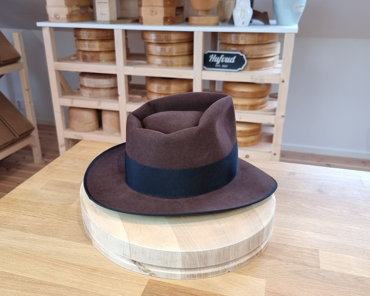 WHIPPET FEDORA | 50X BEAVER | DARK BROWN RUST  COLOR | SIZE 58, US 7 1/4