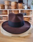 WHIPPET FEDORA | 50X BEAVER | DARK BROWN RUST  COLOR | SIZE 58, US 7 1/4