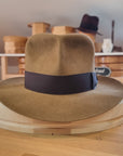 LEIFUR Adventure FEDORA | BEAVER FIFTY WESTERN FELT | WHISKEY COLOR | SIZE 59, US 7 3/8