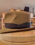 LEIFUR Adventure FEDORA | BEAVER FIFTY WESTERN FELT | WHISKEY COLOR | SIZE 59, US 7 3/8