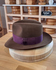 CAGNEY FEDORA | RABBIT & HARE DELUXE BLEND | SABLE BROWN COLOR | SIZE 61, US 7 5/8