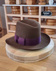 CAGNEY FEDORA | RABBIT & HARE DELUXE BLEND | SABLE BROWN COLOR | SIZE 61, US 7 5/8