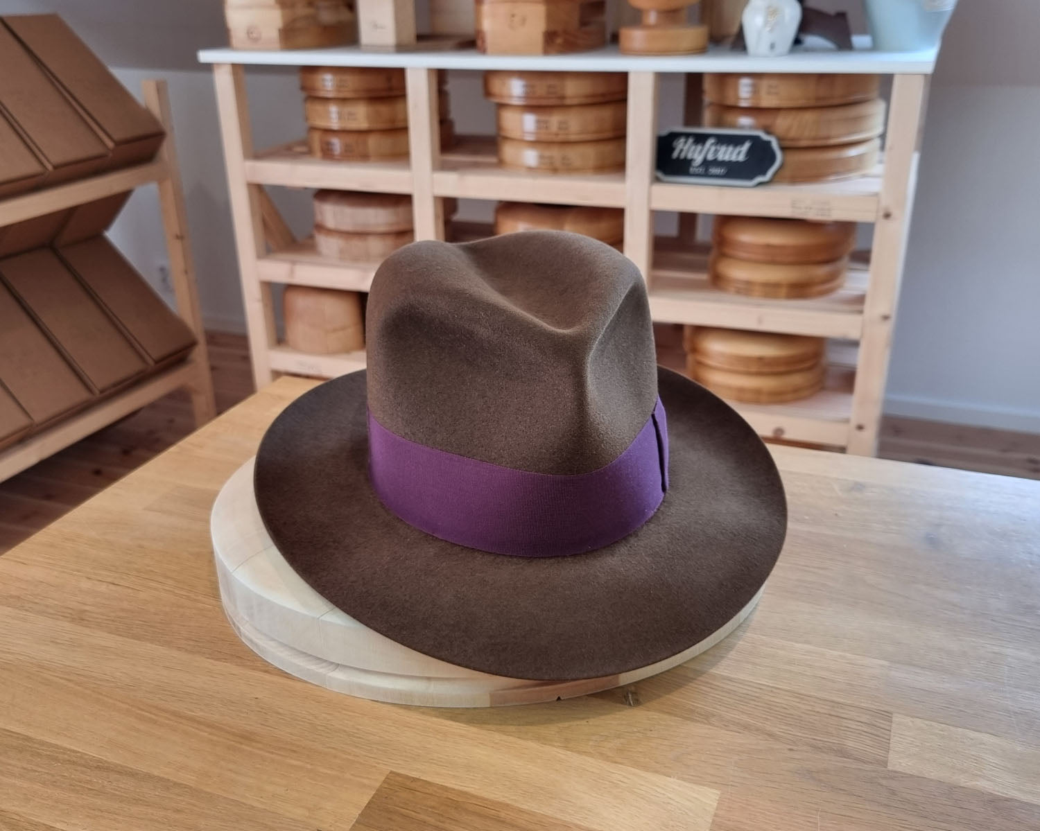 CAGNEY FEDORA | RABBIT &amp; HARE DELUXE BLEND | SABLE BROWN COLOR | SIZE 61, US 7 5/8