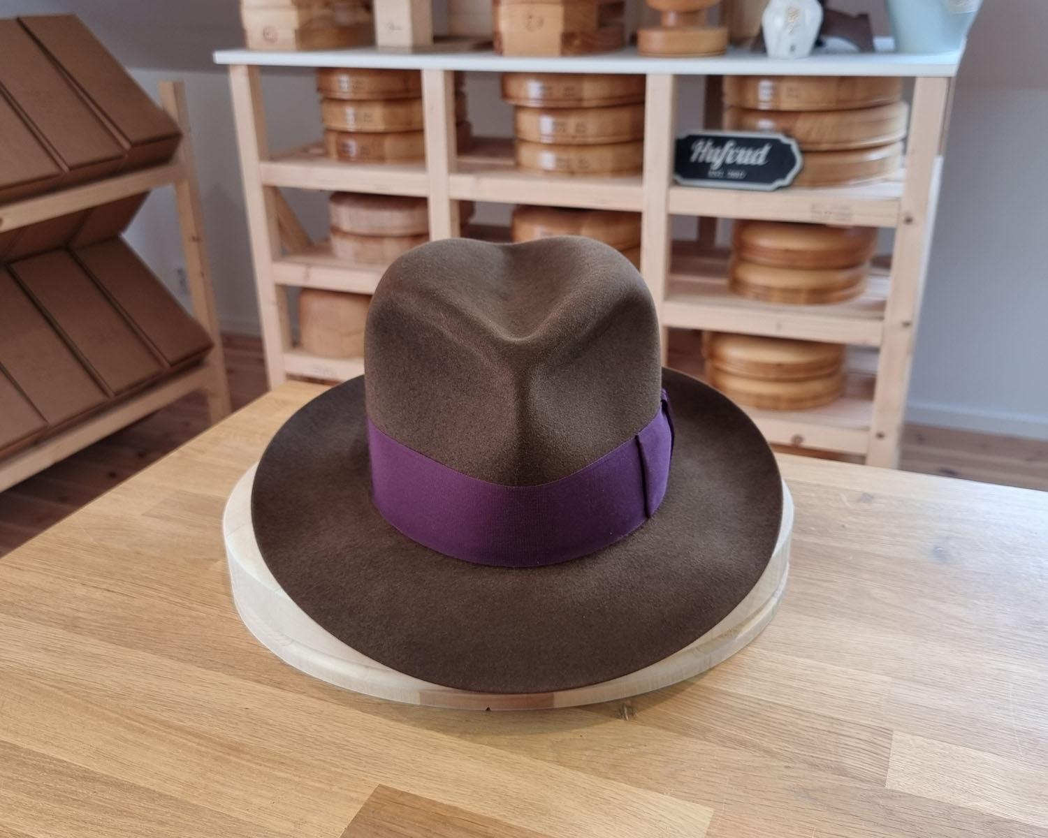 CAGNEY FEDORA | RABBIT &amp; HARE DELUXE BLEND | SABLE BROWN COLOR | SIZE 61, US 7 5/8