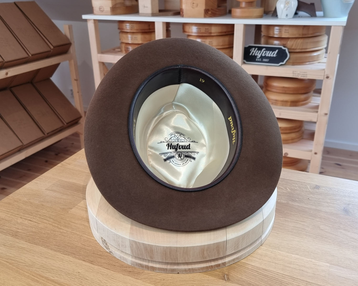 CAGNEY FEDORA | RABBIT &amp; HARE DELUXE BLEND | SABLE BROWN COLOR | SIZE 61, US 7 5/8