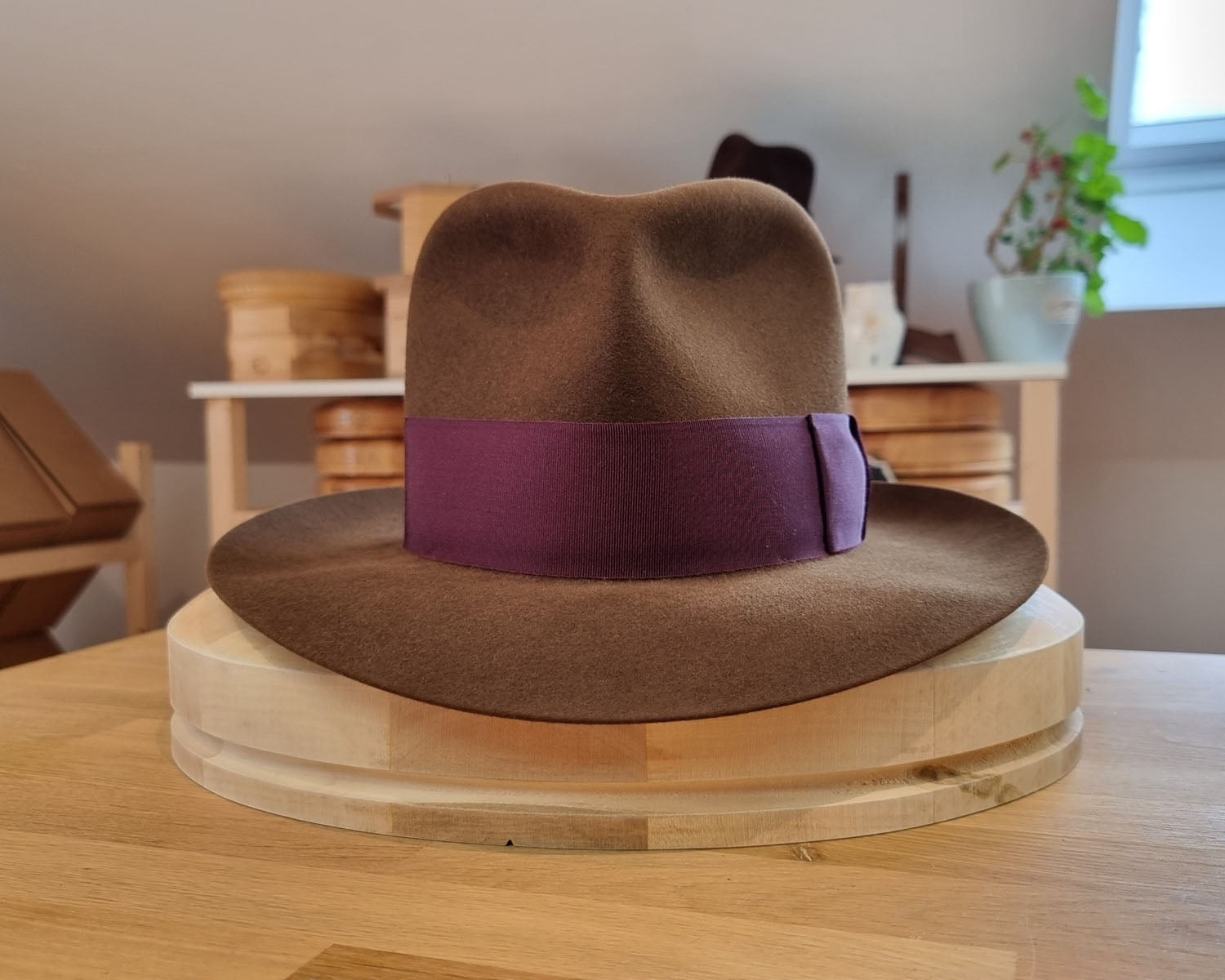 CAGNEY FEDORA | RABBIT &amp; HARE DELUXE BLEND | SABLE BROWN COLOR | SIZE 61, US 7 5/8