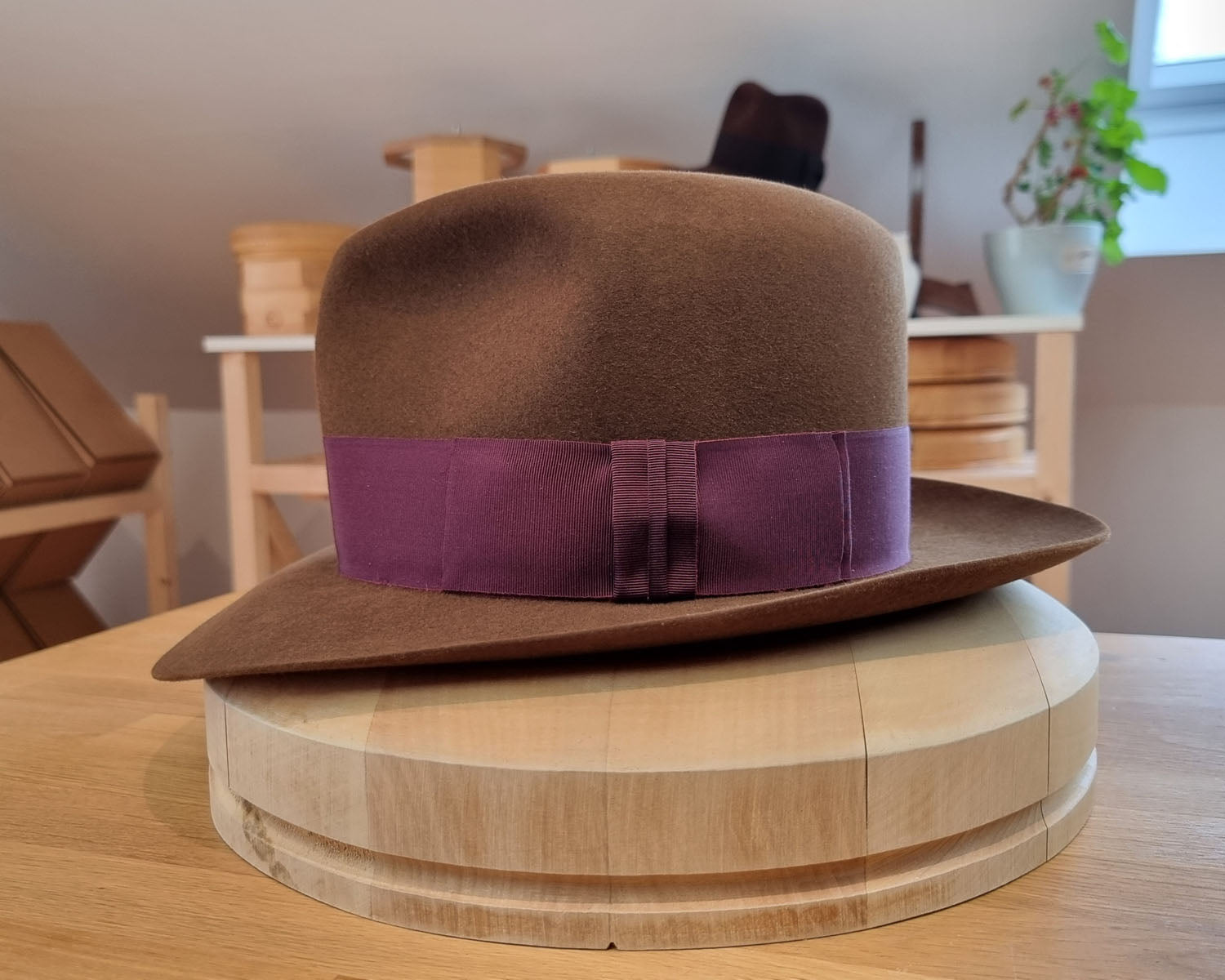 CAGNEY FEDORA | RABBIT &amp; HARE DELUXE BLEND | SABLE BROWN COLOR | SIZE 61, US 7 5/8