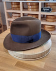 CAGNEY FEDORA | RABBIT & HARE DELUXE BLEND | SABLE BROWN COLOR | SIZE 60, US 7 1/2