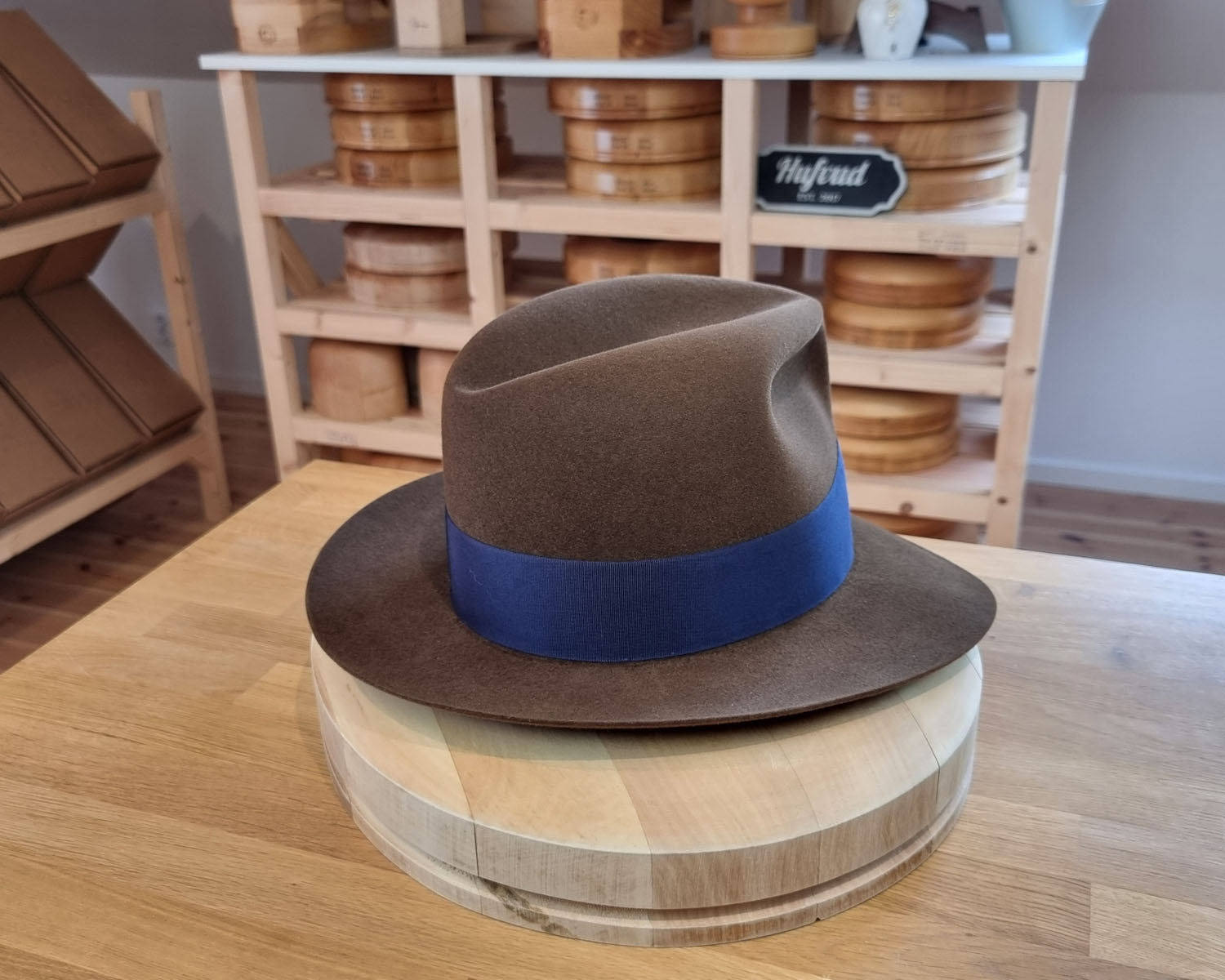 CAGNEY FEDORA | RABBIT &amp; HARE DELUXE BLEND | SABLE BROWN COLOR | SIZE 60, US 7 1/2