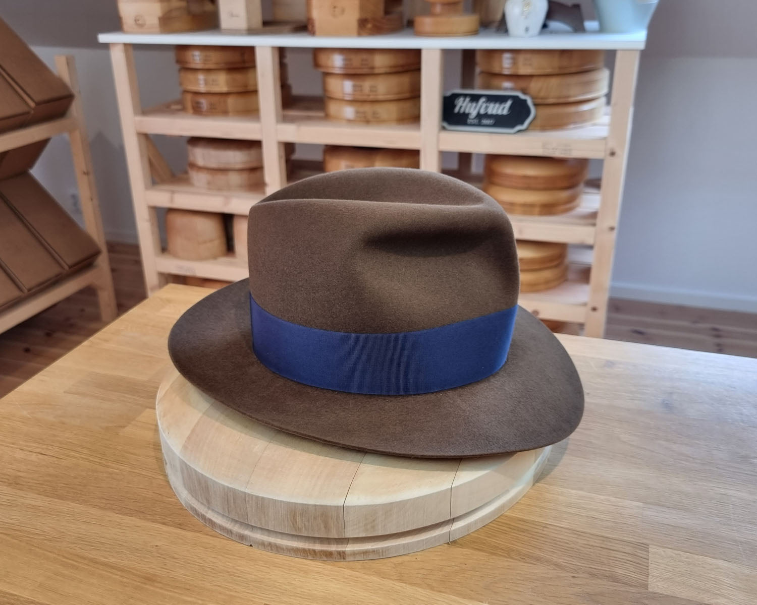 CAGNEY FEDORA | RABBIT &amp; HARE DELUXE BLEND | SABLE BROWN COLOR | SIZE 60, US 7 1/2