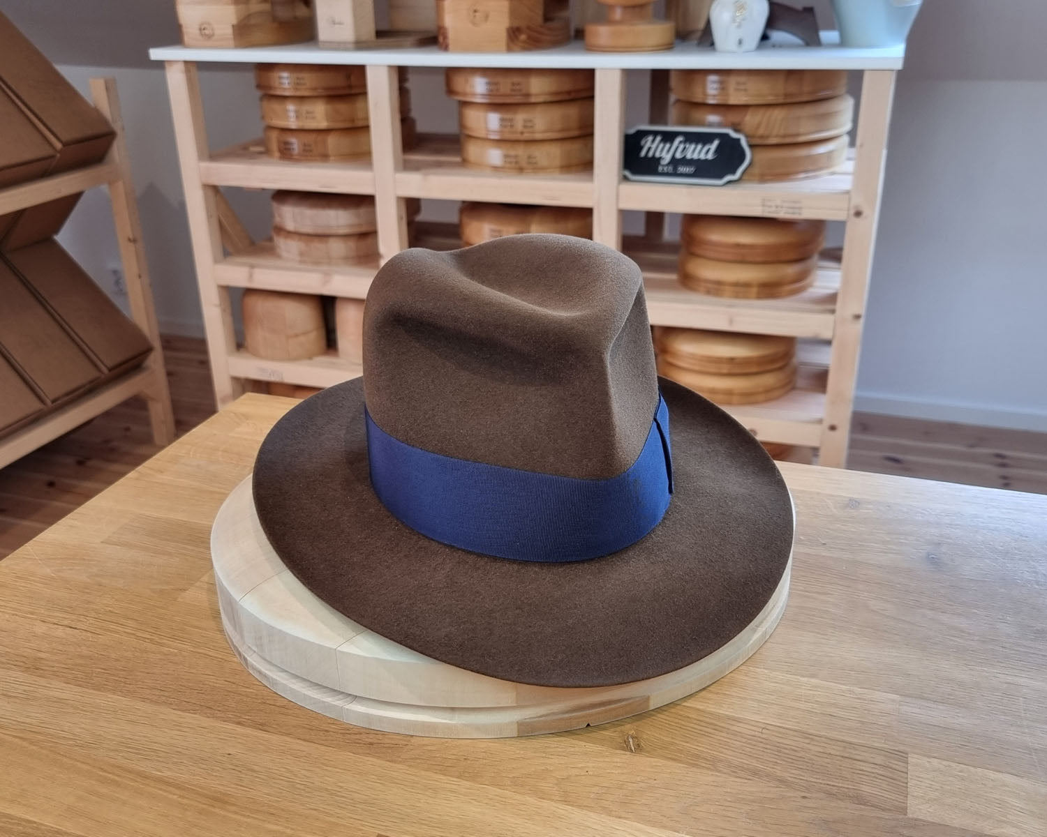 CAGNEY FEDORA | RABBIT &amp; HARE DELUXE BLEND | SABLE BROWN COLOR | SIZE 60, US 7 1/2