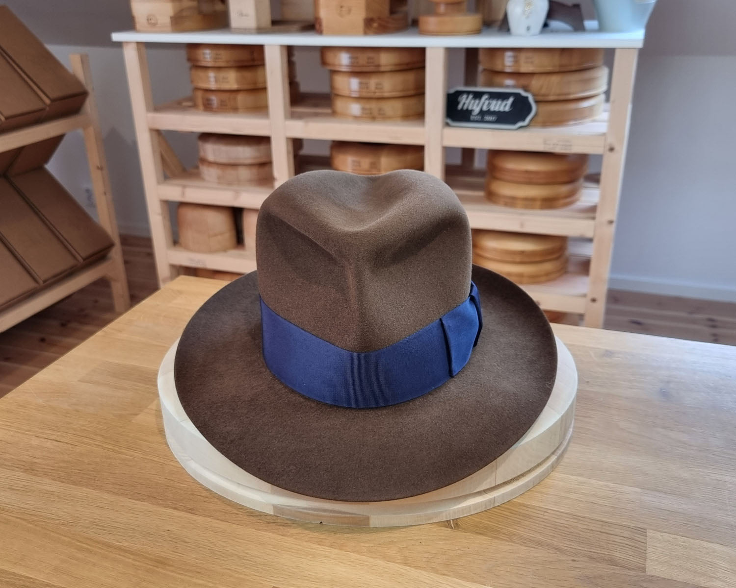 CAGNEY FEDORA | RABBIT &amp; HARE DELUXE BLEND | SABLE BROWN COLOR | SIZE 60, US 7 1/2