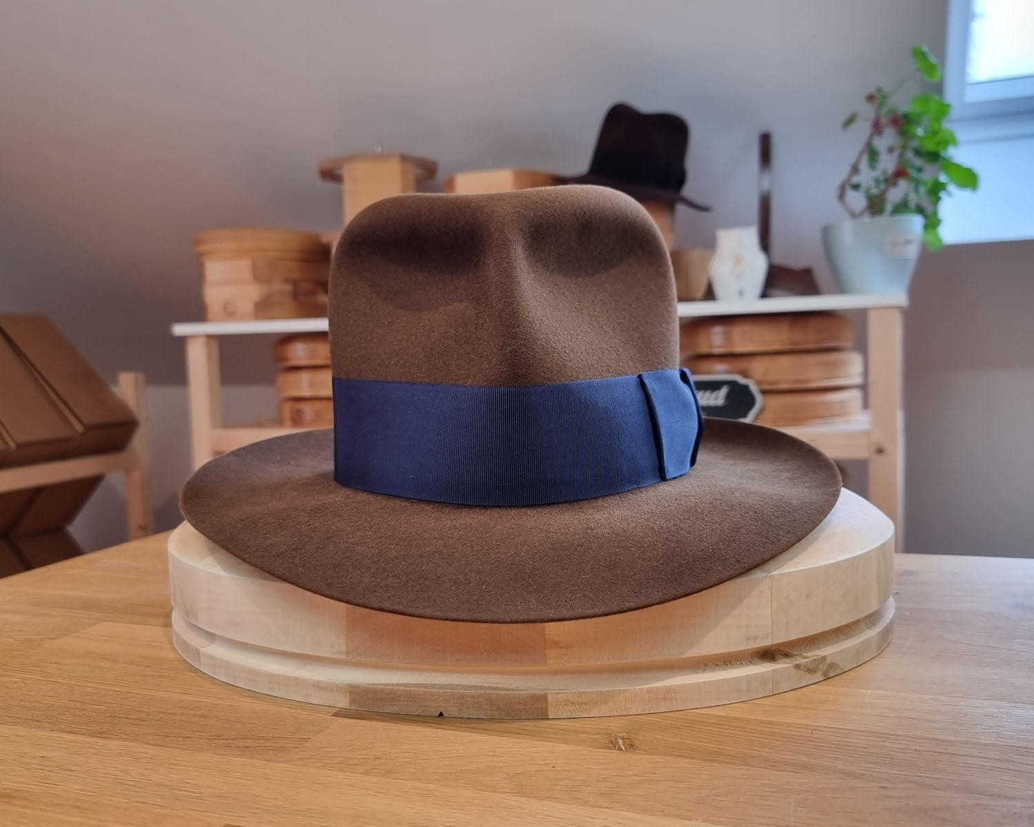 CAGNEY FEDORA | RABBIT &amp; HARE DELUXE BLEND | SABLE BROWN COLOR | SIZE 60, US 7 1/2