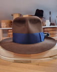 CAGNEY FEDORA | RABBIT & HARE DELUXE BLEND | SABLE BROWN COLOR | SIZE 60, US 7 1/2