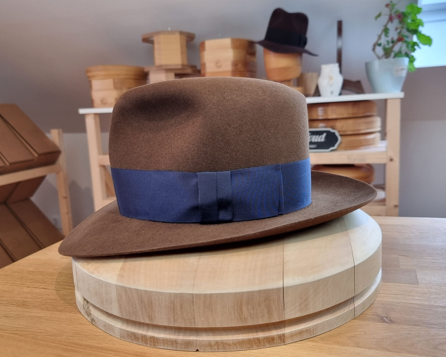 CAGNEY FEDORA | RABBIT &amp; HARE DELUXE BLEND | SABLE BROWN COLOR | SIZE 60, US 7 1/2