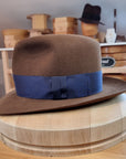 CAGNEY FEDORA | RABBIT & HARE DELUXE BLEND | SABLE BROWN COLOR | SIZE 60, US 7 1/2