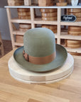 WESTERN UPCYCLE | 3X BEAVER | SAGE GREEN COLOR | SIZE 58, US 7 1/4