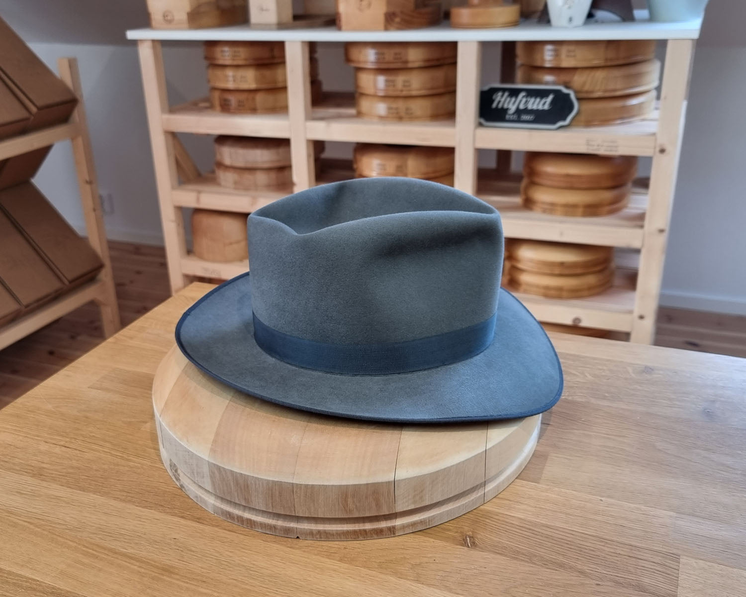 PLAYBOY FEDORA | BEAVER HUNDRED | EMERALD GRAY COLOR | SIZE 57, US 7 1/8