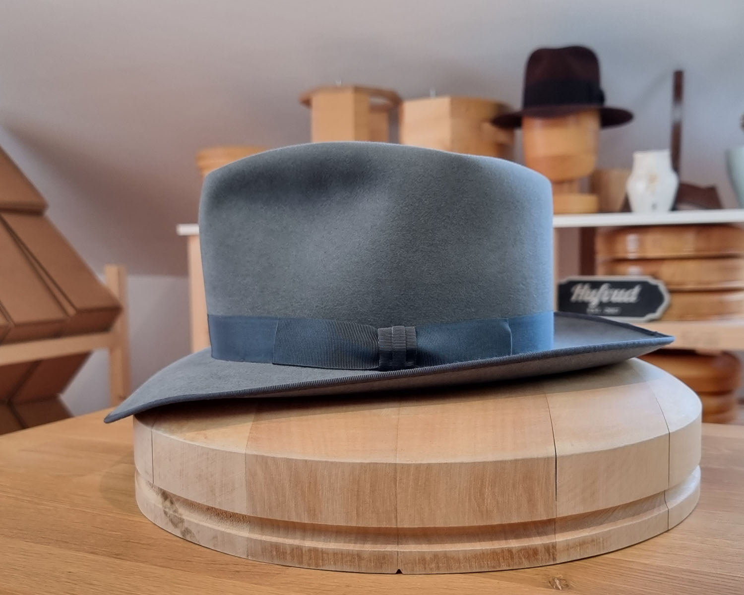 PLAYBOY FEDORA | BEAVER HUNDRED | EMERALD GRAY COLOR | SIZE 57, US 7 1/8