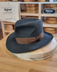 LEIFUR Adventure FEDORA | BEAVER HUNDRED WESTERN WEIGHT | ANTRACITE GRAY COLOR | SIZE 59, US 7 3/8