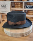 LEIFUR Adventure FEDORA | BEAVER HUNDRED WESTERN WEIGHT | ANTRACITE GRAY COLOR | SIZE 59, US 7 3/8