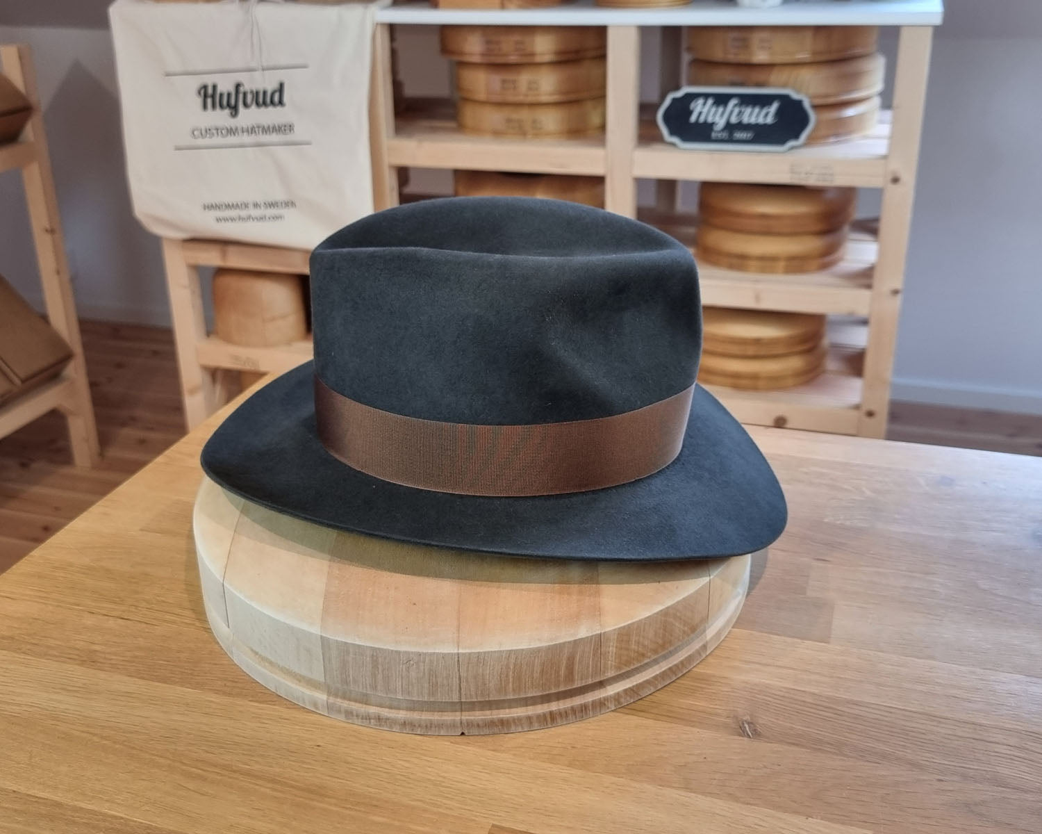 LEIFUR Adventure FEDORA | BEAVER HUNDRED WESTERN WEIGHT | ANTRACITE GRAY COLOR | SIZE 59, US 7 3/8