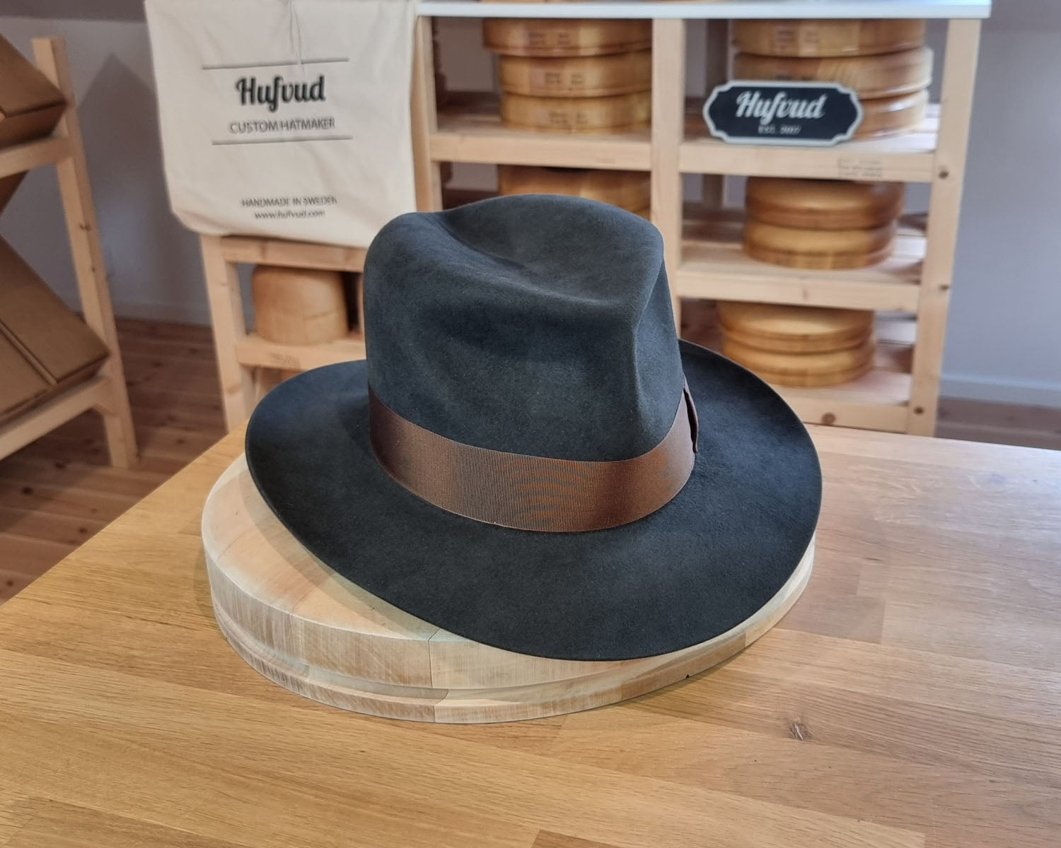 LEIFUR Adventure FEDORA | BEAVER HUNDRED WESTERN WEIGHT | ANTRACITE GRAY COLOR | SIZE 59, US 7 3/8