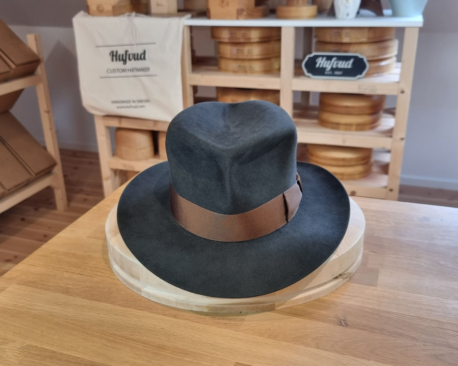 LEIFUR Adventure FEDORA | BEAVER HUNDRED WESTERN WEIGHT | ANTRACITE GRAY COLOR | SIZE 59, US 7 3/8