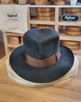 LEIFUR Adventure FEDORA | BEAVER HUNDRED WESTERN WEIGHT | ANTRACITE GRAY COLOR | SIZE 59, US 7 3/8