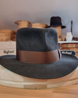 LEIFUR Adventure FEDORA | BEAVER HUNDRED WESTERN WEIGHT | ANTRACITE GRAY COLOR | SIZE 59, US 7 3/8