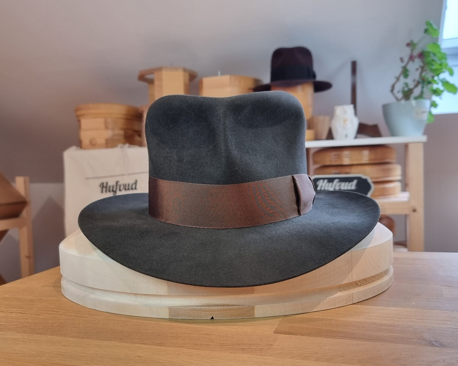 LEIFUR Adventure FEDORA | BEAVER HUNDRED WESTERN WEIGHT | ANTRACITE GRAY COLOR | SIZE 59, US 7 3/8