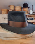 LEIFUR Adventure FEDORA | BEAVER HUNDRED WESTERN WEIGHT | ANTRACITE GRAY COLOR | SIZE 59, US 7 3/8