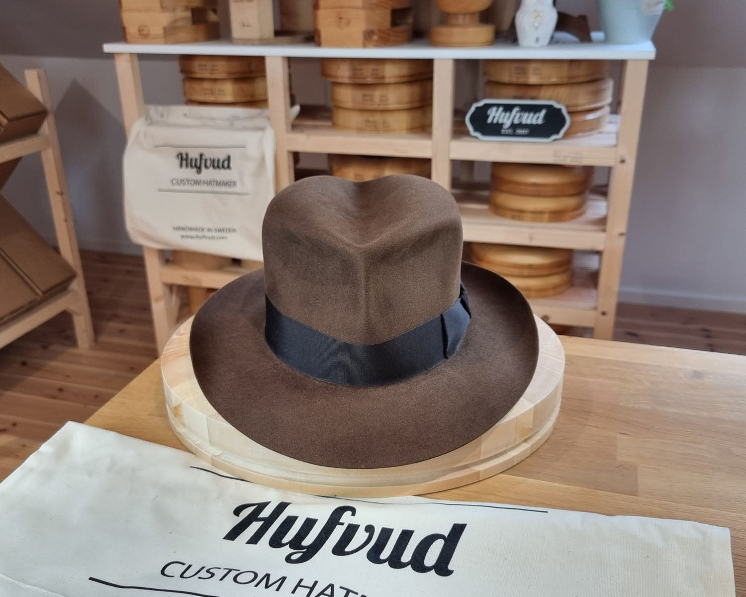 LEIFUR Lucky FEDORA | BEAVER HUNDRED | SABLE BROWN | SIZE 60, US 7 1/2