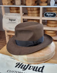 LEIFUR Lucky FEDORA | BEAVER HUNDRED | SABLE BROWN | SIZE 60, US 7 1/2