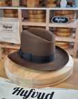 LEIFUR Lucky FEDORA | BEAVER HUNDRED | SABLE BROWN | SIZE 60, US 7 1/2