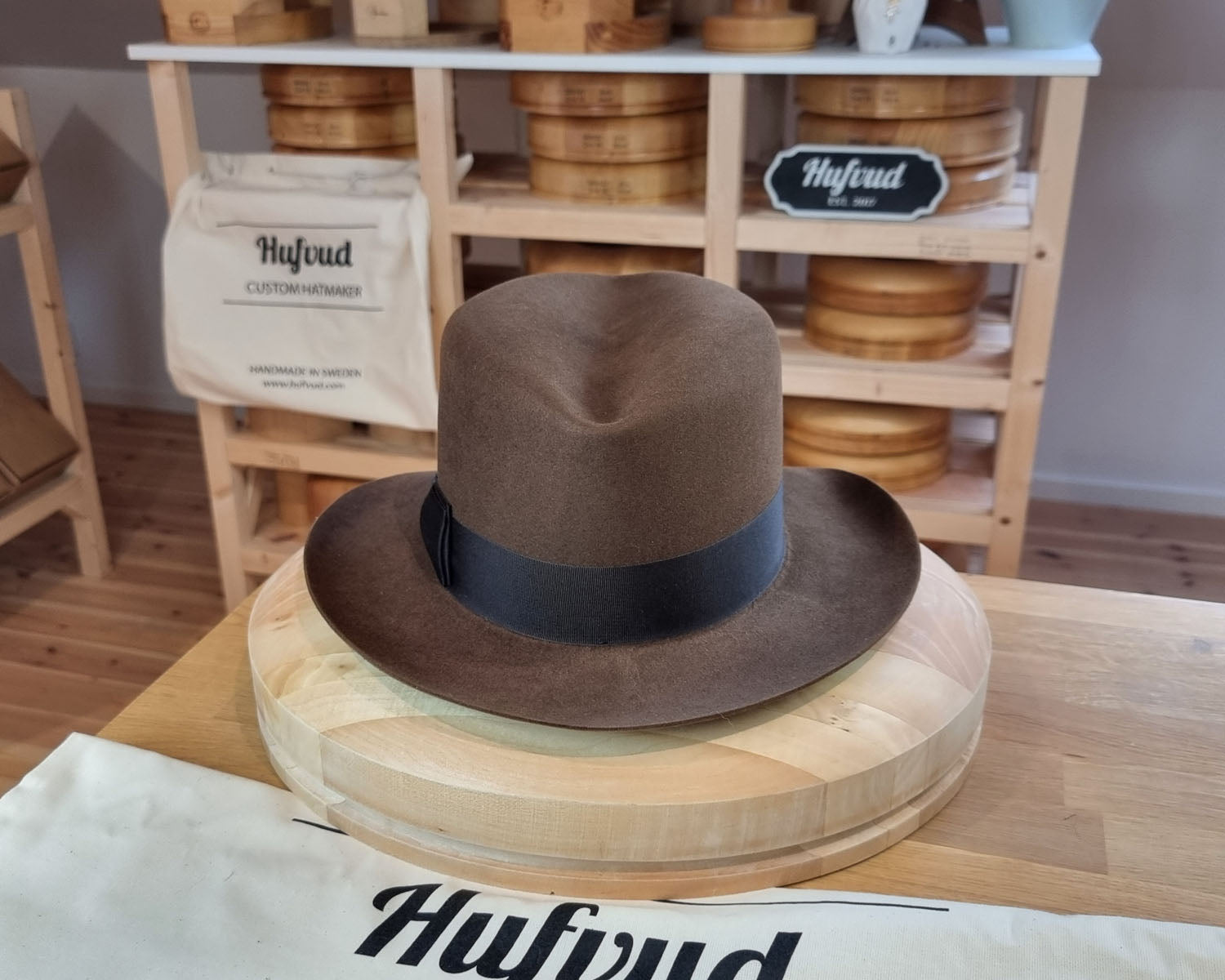 LEIFUR Lucky FEDORA | BEAVER HUNDRED | SABLE BROWN | SIZE 60, US 7 1/2