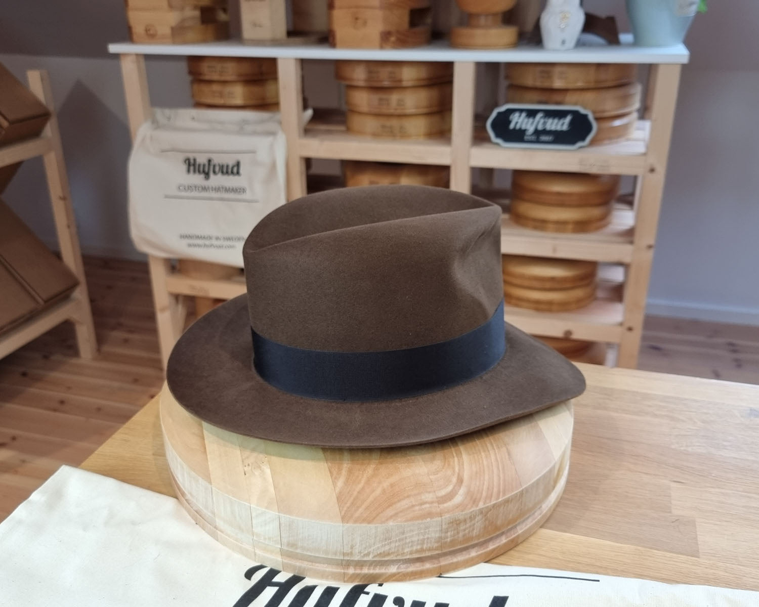 LEIFUR Lucky FEDORA | BEAVER HUNDRED | SABLE BROWN | SIZE 60, US 7 1/2