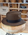 LEIFUR Lucky FEDORA | BEAVER HUNDRED | SABLE BROWN | SIZE 60, US 7 1/2