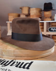 LEIFUR Lucky FEDORA | BEAVER HUNDRED | SABLE BROWN | SIZE 60, US 7 1/2