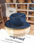 PLAYBOY FEDORA | BEAVER FIFTY | STEEL COLOR | SIZE 62, US 7 3/4