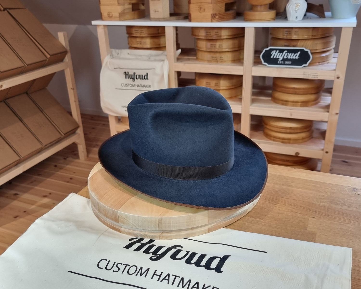 PLAYBOY FEDORA | BEAVER FIFTY | STEEL COLOR | SIZE 62, US 7 3/4