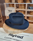 PLAYBOY FEDORA | BEAVER FIFTY | STEEL COLOR | SIZE 62, US 7 3/4