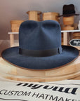 PLAYBOY FEDORA | BEAVER FIFTY | STEEL COLOR | SIZE 62, US 7 3/4